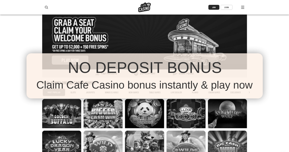 Cafe Casino No Deposit Bonus and Promo Code Status